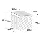 Abri de jardin en plastique gris - Axel