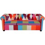 vidaXL Ensemble de canapés Chesterfield 2 Pièces tissu
