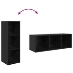 vidaXL Meuble TV Chêne noir Bois d'ingénierie