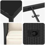 vidaXL Ensemble de salle à manger pour jardin 5 Pièces Noir polyrotin