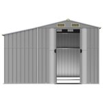 vidaXL Abri de jardin gris 277x192 5x179 cm acier galvanisé
