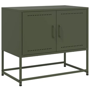 vidaXL Meuble TV vert olive 68 5x39x60 5 cm acier
