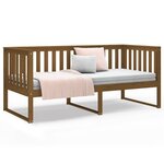 vidaXL Lit de jour Marron miel 100x200 cm Bois de pin massif