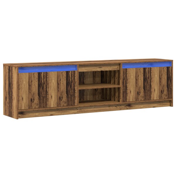 vidaXL Meuble TV Marron 180 x 34 x 50 cm Bois d'ingénierie
