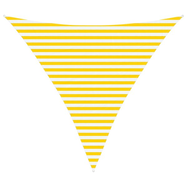 vidaXL Voile d'ombre Jaune et blanc 3 6 x 3 6 x 3 6 m