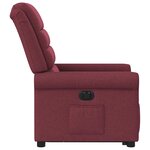 vidaXL Fauteuil inclinable électrique rouge bordeaux tissu