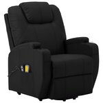 vidaXL Fauteuil de massage Noir Similicuir