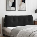 vidaXL Coussin de Dos Noir 140 x 24 x 50 cm Velours