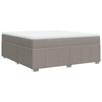 vidaXL Sommier à lattes de lit avec matelas Taupe 180x200 cm Tissu