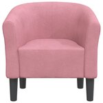 vidaXL Chaise cabriolet rose velours