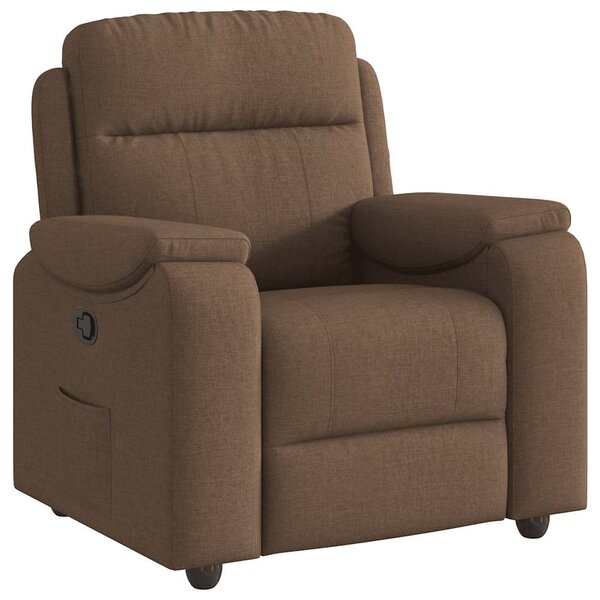 vidaXL Fauteuil inclinable Marron Tissu