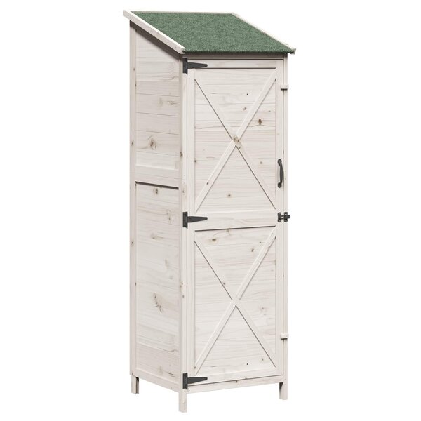 vidaXL Abri de jardin Blanc 59 5 x 56 x 176 5 cm Bois d'ingénierie