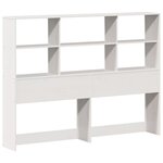 vidaXL Lit bibliothèque sans matelas blanc 140x200 cm bois pin massif