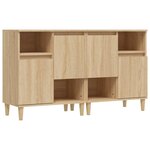 vidaXL Buffets 2 Pièces chêne sonoma 60x35x70 cm bois d'ingénierie