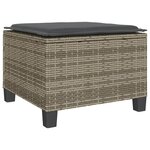 vidaXL Ensemble de bistro 3 Pièces avec coussins gris résine tressée