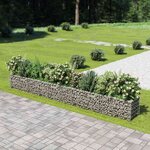 vidaXL Lit surélevé à gabion Acier galvanisé 450x50x50 cm