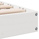 vidaXL Cadre de lit surélevé Blanc 90 x 220 cm Bois de pin massif