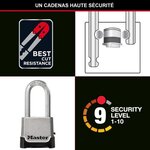 Cadenas haute sécurité M176EURDLH - Zinc - Anse XL - Extérieur