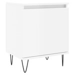 vidaXL Table de chevet blanc brillant 40x30x50 cm bois d’ingénierie
