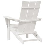Chaises Adirondack Pliables vidaXL 2 Pièces Blanc 74.5x80.5x90 cm HDPE
