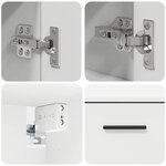 vidaXL Ensemble de mobilier de salle de bain avec tiroir 2 Pièces Blanc