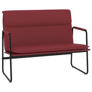 Banc banquette rouge bordeau x 100 x 64 x 80 cm synthétique 02_0010702
