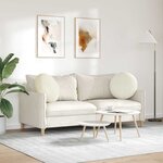 vidaXL Coussins de siège 2 pc Velours Crème Ø50 x 19 cm