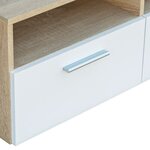 vidaXL Meubles TV 2 Pièces Bois d’ingénierie 95x35x36 cm Chêne et blanc