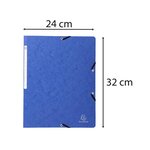 Chemise à élastique sans rabat carte lustrée 355gm2 - A4 - Couleurs aléatoires x 10 EXACOMPTA