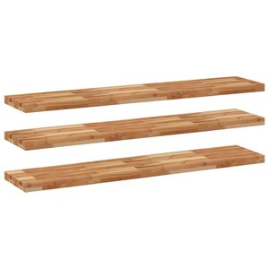 vidaXL Étagères flottantes 3 Pièces 160x30x4 cm acacia massif à l'huile