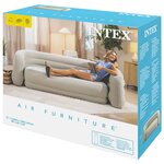 INTEX Canapé Courbé INTEX Gris 229 x 109 x 81 cm PVC et Rayon