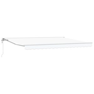 vidaXL Auvent rétractable électrique Blanc 4 5 × 3 5 m
