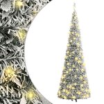 vidaXL Sapin de Noël artificiel escamotable avec neige floquée 100 LED
