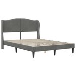 vidaXL Cadre de lit avec tête de lit Gris foncé 160 x 200 cm Velours