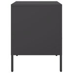 vidaXL Tables de chevet 2 Pièces noir 36x39x50 5 cm acier laminé à froid