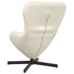 Fauteuil œuf vidaXL Velours Crème