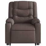 vidaXL Fauteuil inclinable de massage Marron foncé Tissu
