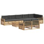 vidaXL Ensemble de canapés d'extérieur 9 pc Blanc et anthracite
