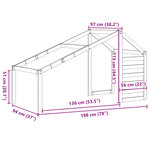 vidaXL Toit de lit pour enfants blanc 198x97x113 cm bois de pin massif