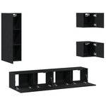 vidaXL Ensemble meuble TV 5 pièces en chêne noir