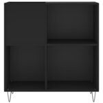 vidaXL Armoire à disques noir 84 5x38x89 cm bois d'ingénierie