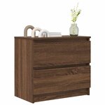 vidaXL Meuble TV chêne marron 60x35x54 cm bois d'ingénierie