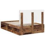 vidaXL Cadre de lit Bois ancien 135 x 190 cm Pin massif