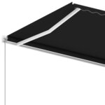 vidaXL Auvent manuel rétractable sur pied 450x300 cm Anthracite