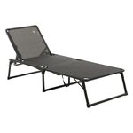 Travellife Chaise longue de camping Como gris mélangé