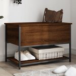 vidaXL Banc de rangement chêne marron 70x42 5x47 cm bois d'ingénierie