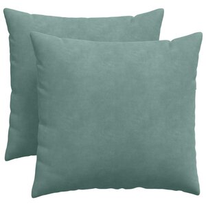 vidaXL Coussins de canapé 2 Pièces Vert Mer 50 x 50 cm