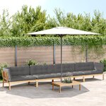 vidaXL Salon palette de jardin avec coussins 5Pièces bois d'acacia massif