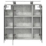 vidaXL Armoire Miroir de Salle de Bain Gris béton 63 5 x 16 x 62 5 cm