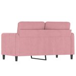 vidaXL Canapé à 2 places Rose 120 cm Velours